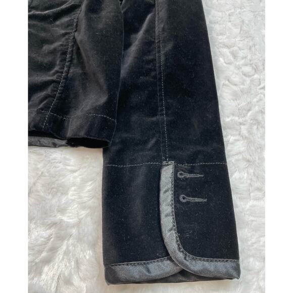 Sanctuary Black Velour Velvet Formal Blazer Jacket Women Size Medium Fall Winter - Picture 5 of 11